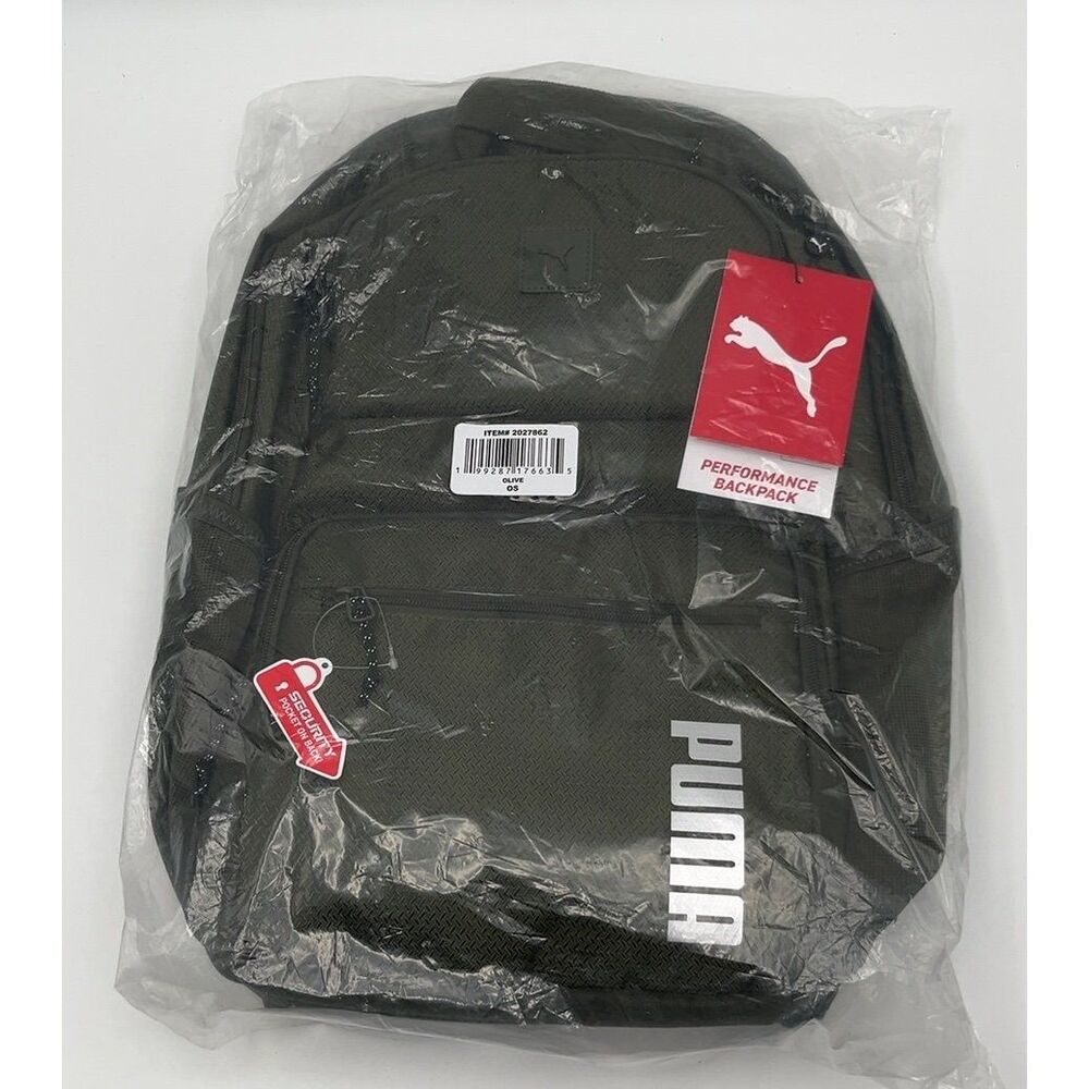 Puma Performance Backpack Olive OS Item 2027862 New with Tags